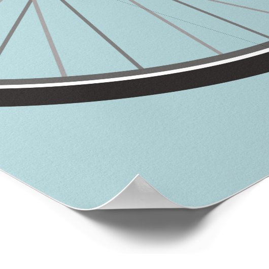 名前をカスタムする20x28付きヒップスター自転車ホイール ポスター (角)