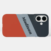 名前をカスタムする3色の電話ケース Case-Mate iPhoneケース (裏面 (横))