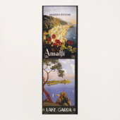 名前をカスタムする4ヴィンテージイタリア旅行ポスター ヨガマット (裏面)