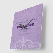 名前をカスタムする50結婚周年 スクエア壁時計 (傾斜)