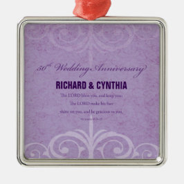 名前をカスタムする50結婚周年 メタルオーナメント