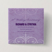 名前をカスタムする50結婚周年 缶バッジ (正面)