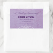 名前をカスタムする50結婚周年 長方形シール (バッグ)