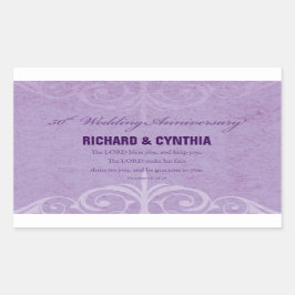 名前をカスタムする50結婚周年 長方形シール