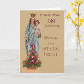 名前をカスタムする51周年記念日 カード (黄色い花)