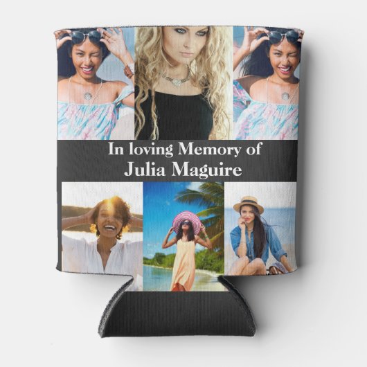 名前をカスタムする6の写真の愛情のメモリ内 缶クーラー (正面)