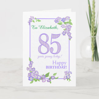 名前をカスタムする85誕生日とPhloxフラワーカード カード