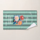 名前をカスタムする9月誕生フラワータオルセット バスタオルセット (ハンドタオル)