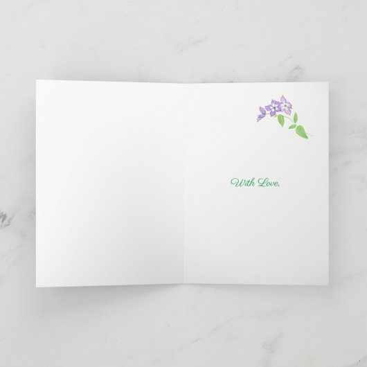 名前をカスタムする90誕生日とPhloxフラワーカード カード (内部)