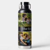 名前をカスタムする&あなたの4写真ウォーターボトル ウォーターボトル (正面)