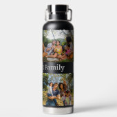 名前をカスタムする&あなたの4写真ウォーターボトル ウォーターボトル (背面)