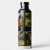 名前をカスタムする&あなたの4写真ウォーターボトル ウォーターボトル (右面)