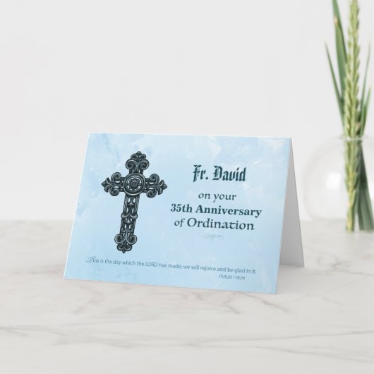 名前をカスタムする&アニバーサリーイヤー調整司祭 カード (正面)