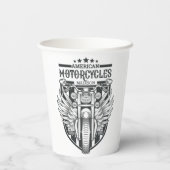 名前をカスタムする「アメリカンモトサイクルズ」 紙コップ (裏面)