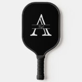 名前をカスタムする&イニシャルブラック ピックルボールラケット (裏面)