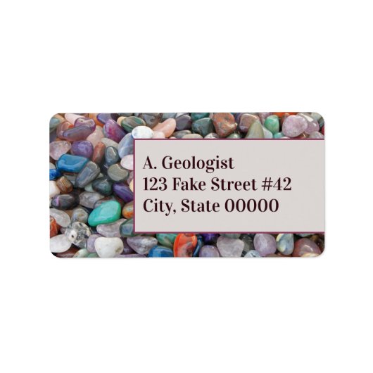 名前をカスタムする&イニシャル地質学の岩！石の宝石 ラベル (正面)
