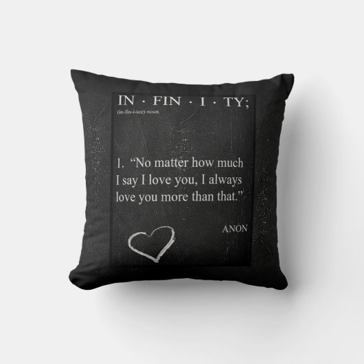 名前をカスタムする・インフィニティ・ラブ・ユー・バレンタイン・スル クッション (正面)