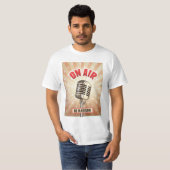名前をカスタムする「オンエア」マイクの衣類 Tシャツ (正面フル)