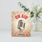 名前をカスタムする「オンエア」マイクはがき ポストカード (スタンド正面)