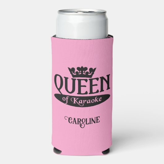名前をカスタムする&カラオケクイーン スリム缶クーラー (Seltzer正面)