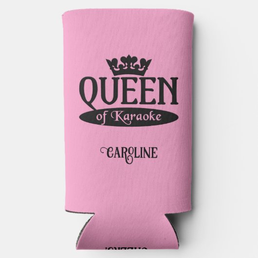 名前をカスタムする&カラオケクイーン スリム缶クーラー (裏面)