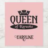 名前をカスタムする&カラオケクイーン ワインラベル (シングルラベル)