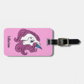 名前をカスタムする&カラーかわいいユニコーン荷物タグ ラゲッジタグ (正面横)