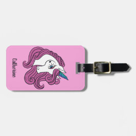 名前をカスタムする&カラーかわいいユニコーン荷物タグ ラゲッジタグ