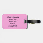 名前をカスタムする&カラーかわいいユニコーン荷物タグ ラゲッジタグ (裏面横)