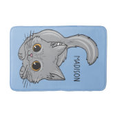 名前をカスタムする&カラーかわいい子猫バスマット バスマット (正面)