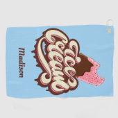 名前をカスタムする&カラーアイスクリームゴルフタオル ゴルフタオル (横)