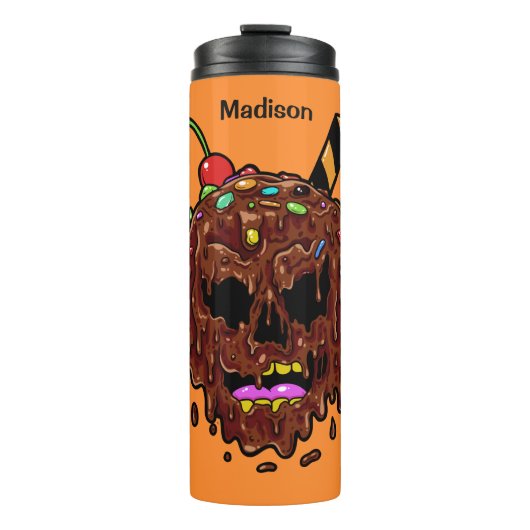 名前をカスタムする&カラーアイスクリームスカルタンブラー タンブラー (正面)