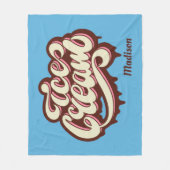 名前をカスタムする&カラーアイスクリームブランケット フリースブランケット (正面)