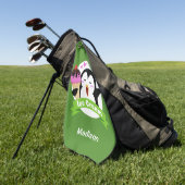 名前をカスタムする&カラーアイスクリームペンギンゴルフタオル ゴルフタオル (グリーン)