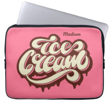 名前をカスタムする&カラーアイスクリームラップトップスリーブ
