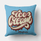 名前をカスタムする&カラーアイスクリーム装飾用クッション クッション (裏面)