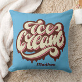 名前をカスタムする&カラーアイスクリーム装飾用クッション クッション (ブランケット)