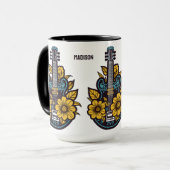 名前をカスタムする&カラーウクレレ マグカップ (正面左)