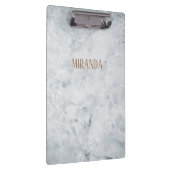 名前をカスタムする/カラーエレガント白大理石 クリップボード (右)