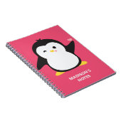 名前をカスタムする&カラーキュートペンギン ノートブック (右側)