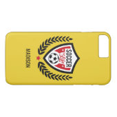名前をカスタムする&カラーサッカーロゴの電話ケース Case-Mate iPhoneケース (裏面(横))