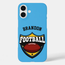 名前をカスタムする&カラーサッカーロゴの電話ケース iPhone 16 PLUSケース