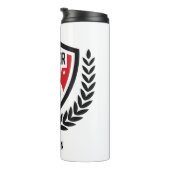 名前をカスタムする&カラーサッカーロゴタンブラー タンブラー (回転右)