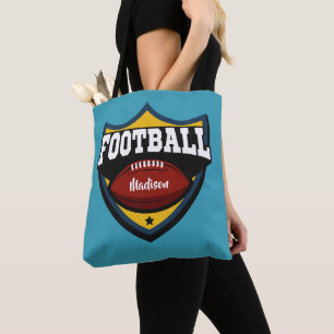 名前をカスタムする&カラーサッカーロゴバッグ トートバッグ