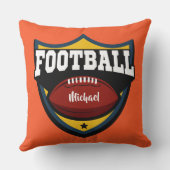 名前をカスタムする&カラーサッカーロゴ装飾用クッション クッション (裏面)