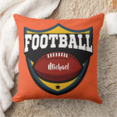 名前をカスタムする&カラーサッカーロゴ装飾用クッション クッション (ブランケット)