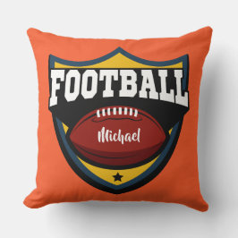 名前をカスタムする&カラーサッカーロゴ装飾用クッション クッション