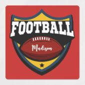 名前をカスタムする&カラーサッカーロゴ ラベル (デザイン1)