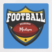 名前をカスタムする&カラーサッカーロゴ ラベル (デザイン2)