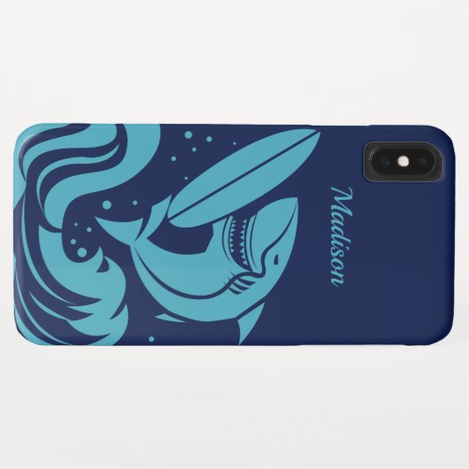 名前をカスタムする&カラーサーファーシャークの電話ケース Case-Mate iPhoneケース (裏面(横))